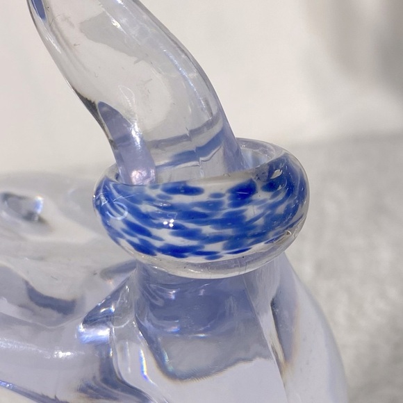 Vintage Art Glass Handmade Blue Band Ring - Picture 5 of 12